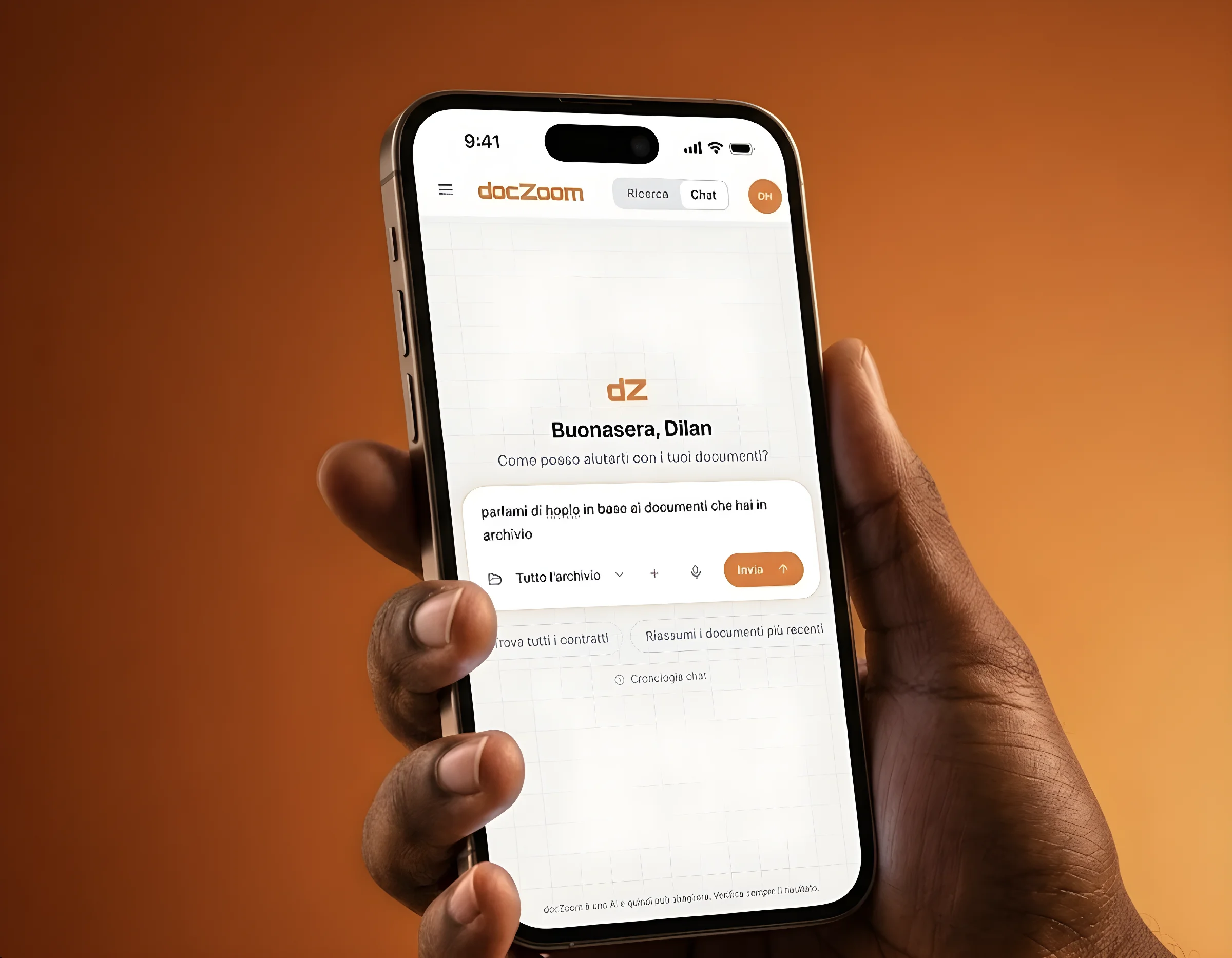 DocZoom in chat su iPhone